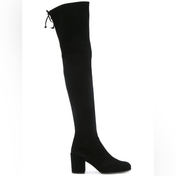 Stuart Weitzman Tieland black suede over the knee boots 6 - Picture 3 of 14